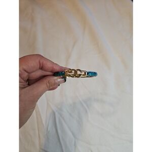 Gucci 24 KT Gold Plated Snake Skin Bangle Bracelet Made in Italy Mod. Dep. Vntg